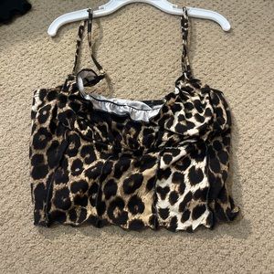 shein cheetah tank never worn, size small